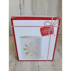 Lenox NEW snowflake 5" votive candle Xmas decor light up home decor